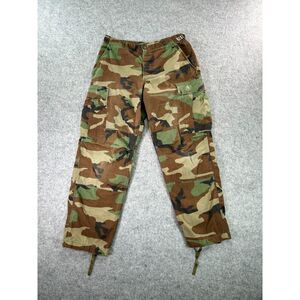 US Military Cargo Pants Woodland Camo M81‎ Vintage Mens Small  Extra Short Work
